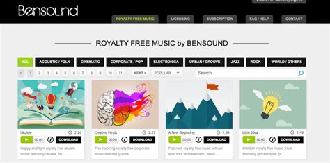 bensound|bensound música online gratis.